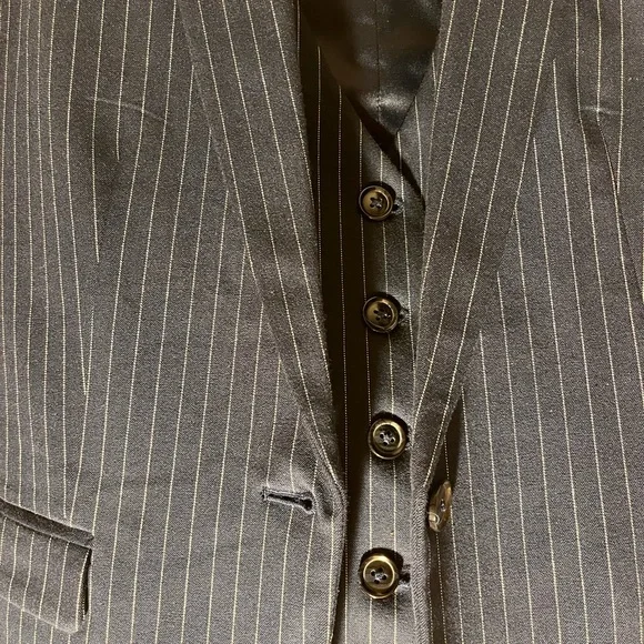 Banana Republic Dark Blue Pinstripe Jacket and Vest - Picture 3 of 4